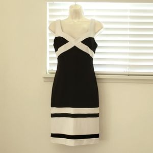 Muse Black/White Colorblock Dress Size 2